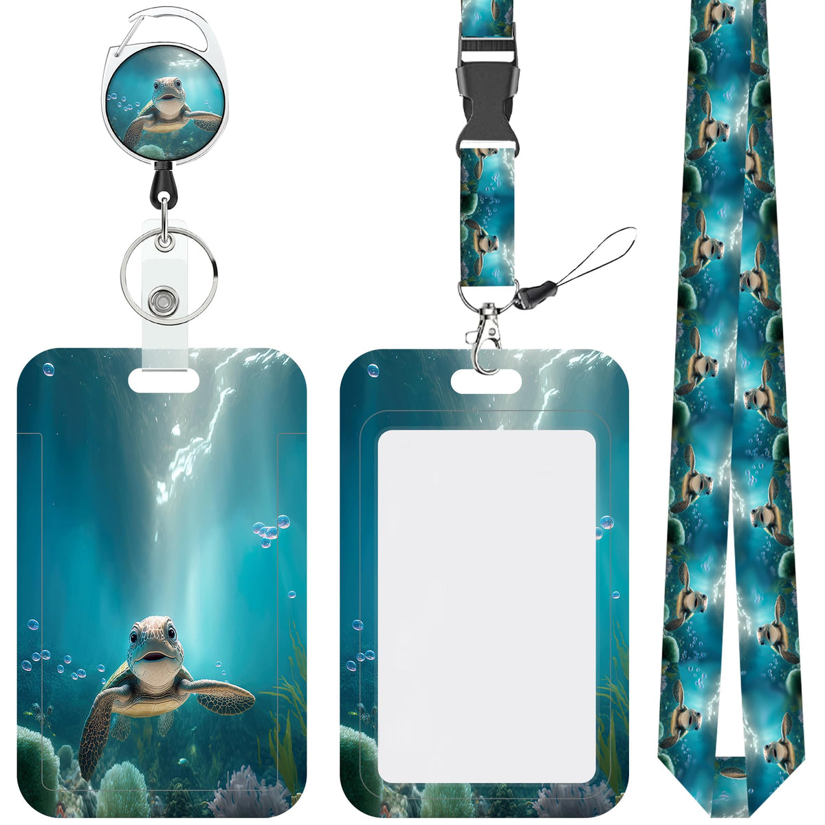 Cartoon Mushrooms Chickens Lanyards for ID Badges Retractable Removable Neck Lanyard with Badge Reel Vertical ID Work Badge Holder for Badge Holder Nurse Office Teacher