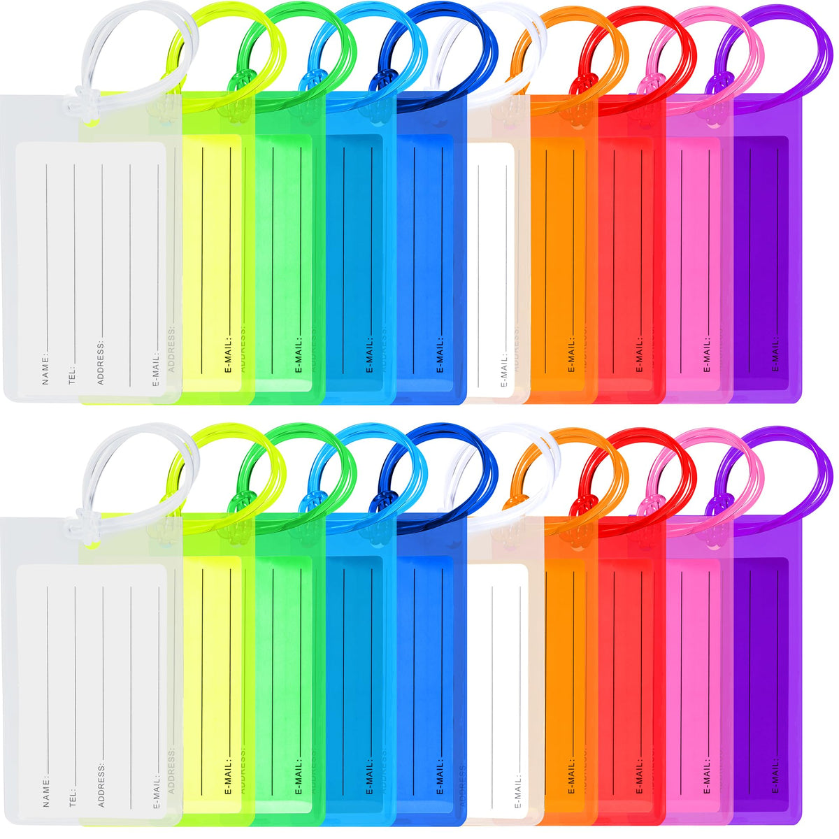 10 Pack Luggage Tags for Suitcases, Airplane Travel Essentials