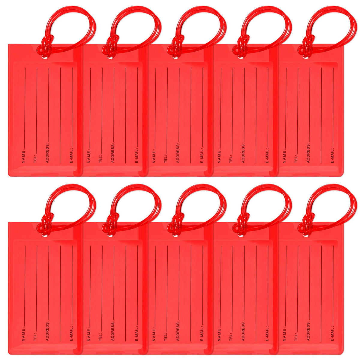 10 Pack Luggage Tags for Suitcases, Airplane Travel Essentials