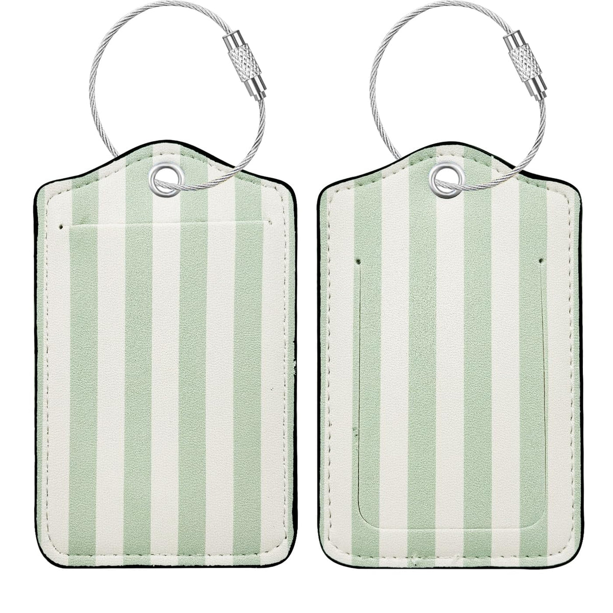 Luggage Tag, Premium Faux Leather Travel ID Tag, Stylish Suitcase Accessory
