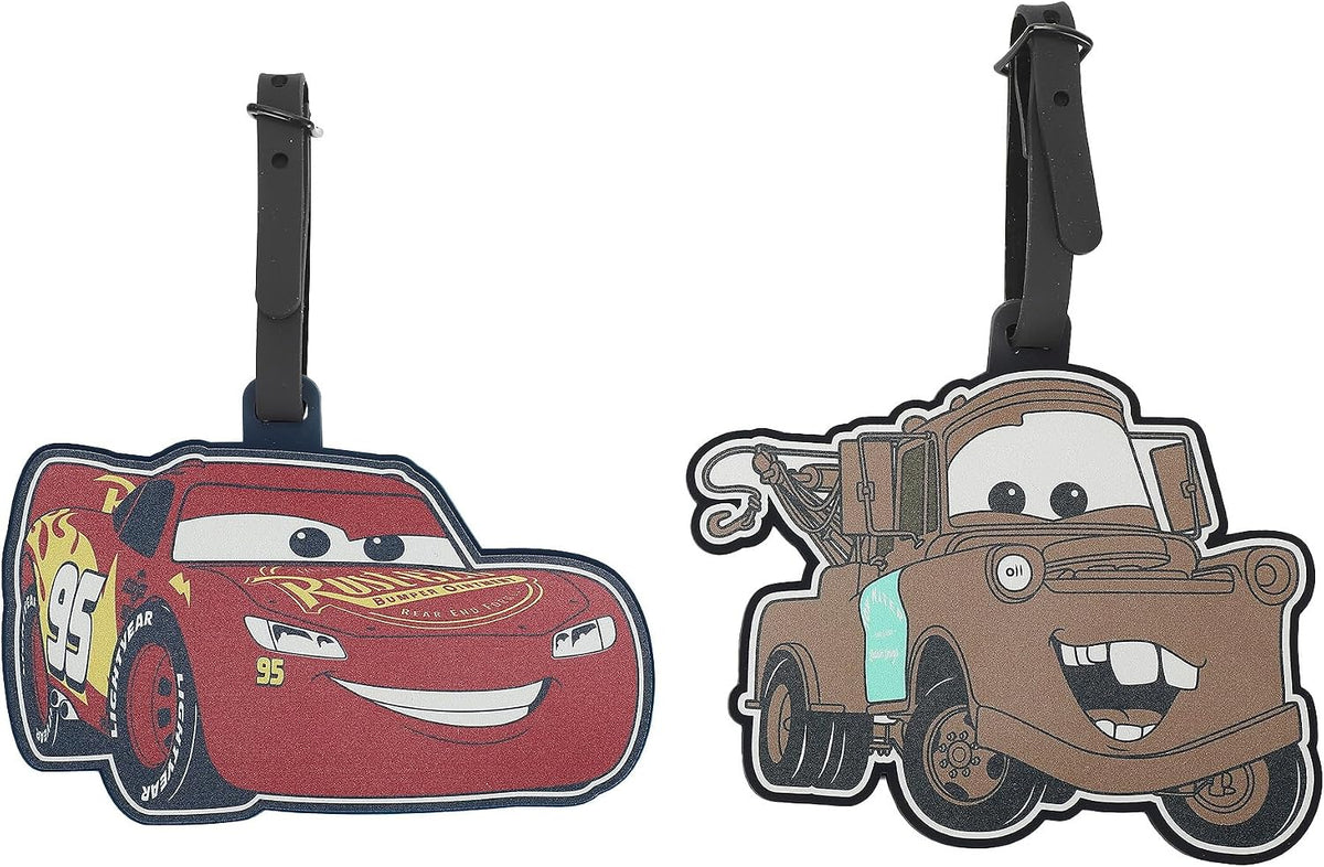 Cars Lightning McQueen and Mater 2pk Luggage Tags for Travel and Everyday Use