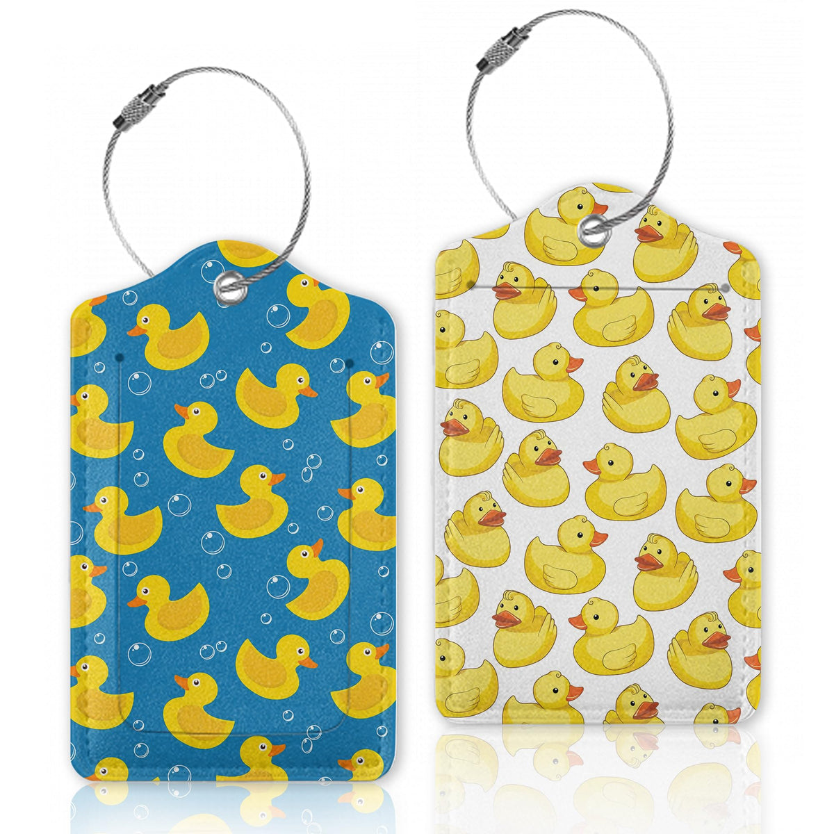 Cute Red Cherry with Flower Luggage Tags for Suitcase,Luggage Tag with Stainless Steel Loop Privacy Cover Id Label Travel Bag Luggage Identifiers for Women Men Travel,Set of 2