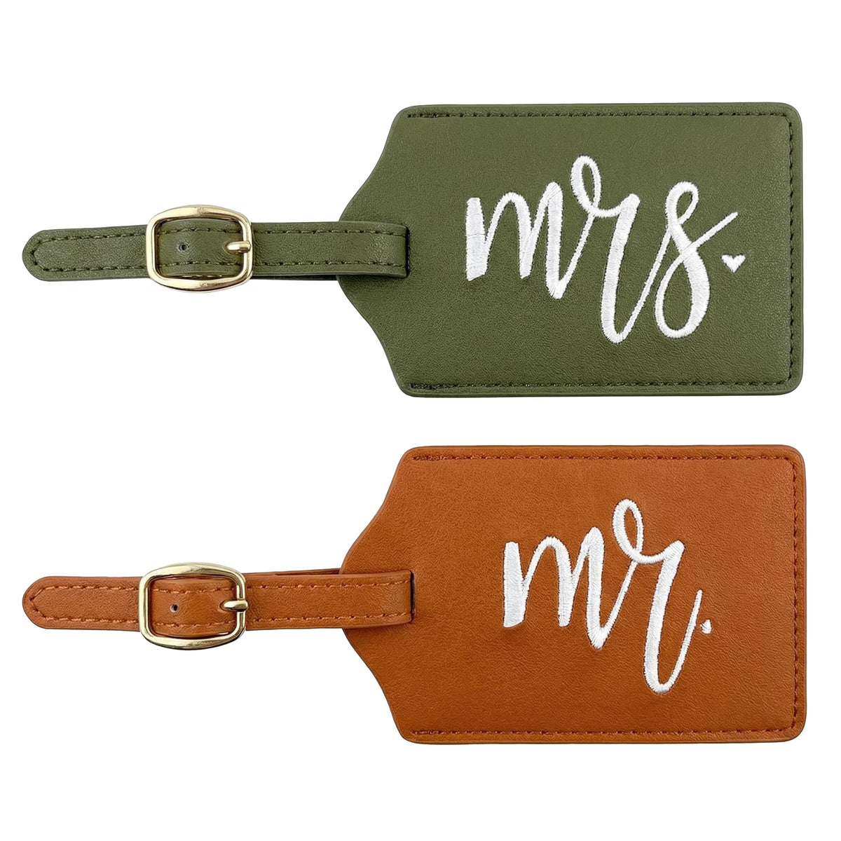 Mr and Mrs Luggage Tags Set of 2, Bride and Groom Travel Tags, Wedding Gifts for Couples 2026, Honeymoon Travel Essentials, Bridal Shower Engagement Gift (Mr Mrs-Black White Gold-2027)