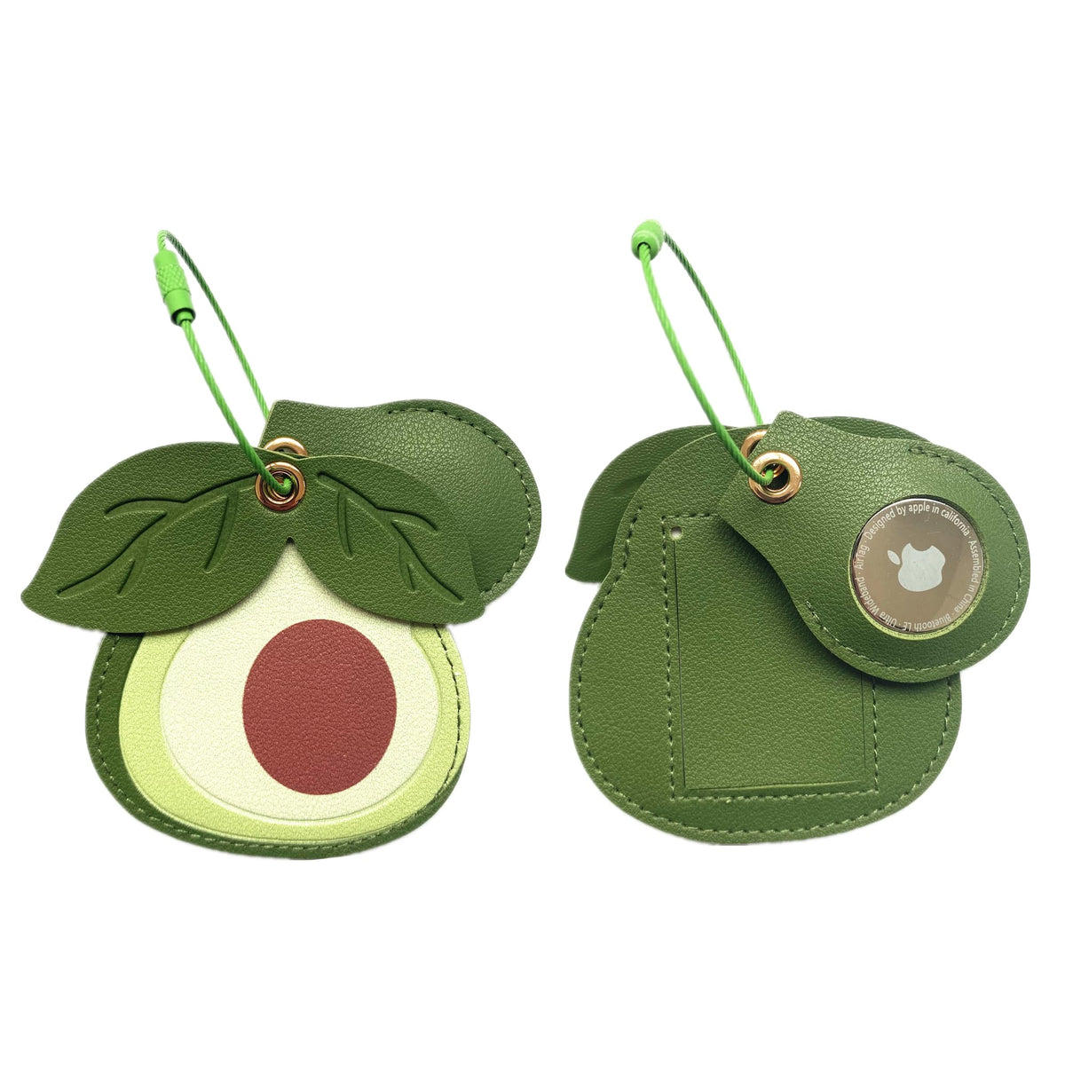 PU Leather Luggage Tag with Airtag Holder Case Set and Name ID Label