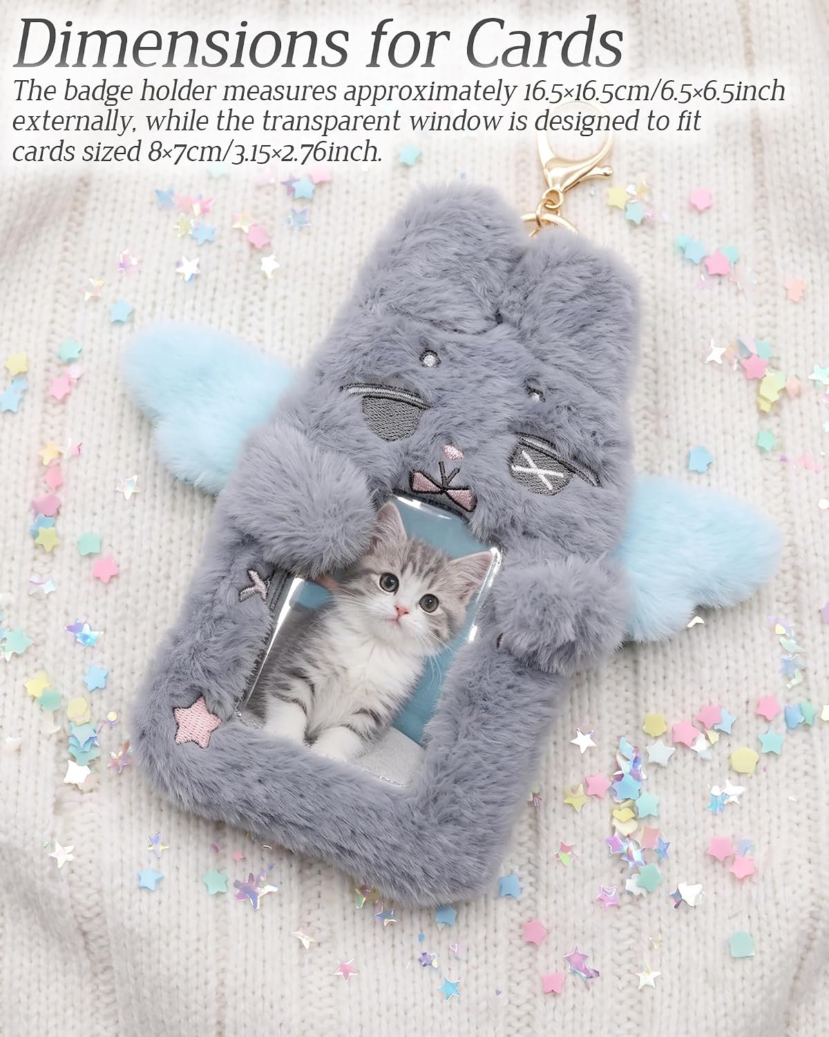 2 Pack Plush Kpop Photocard Holder with Keychain