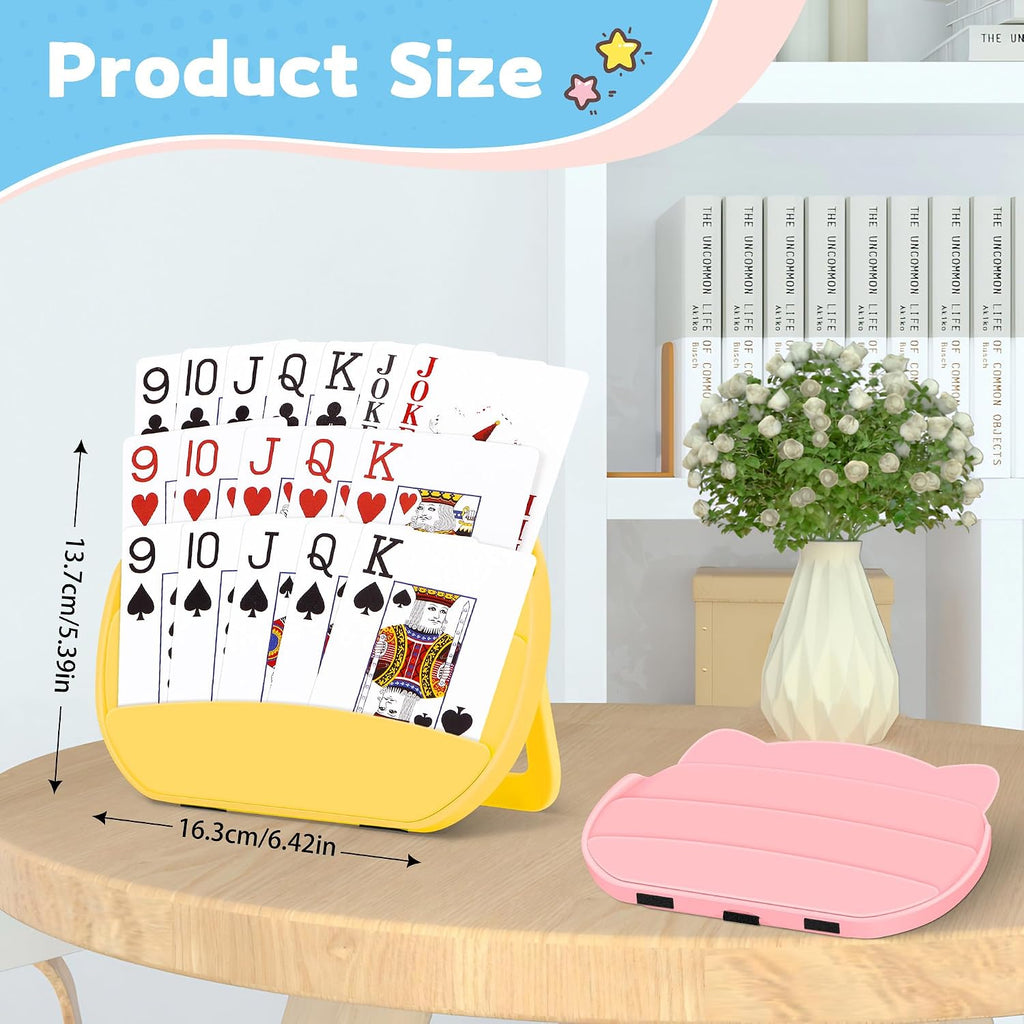 4 Pack Card Holders for Playing Cards, Playing Card Holder (Multicolor)