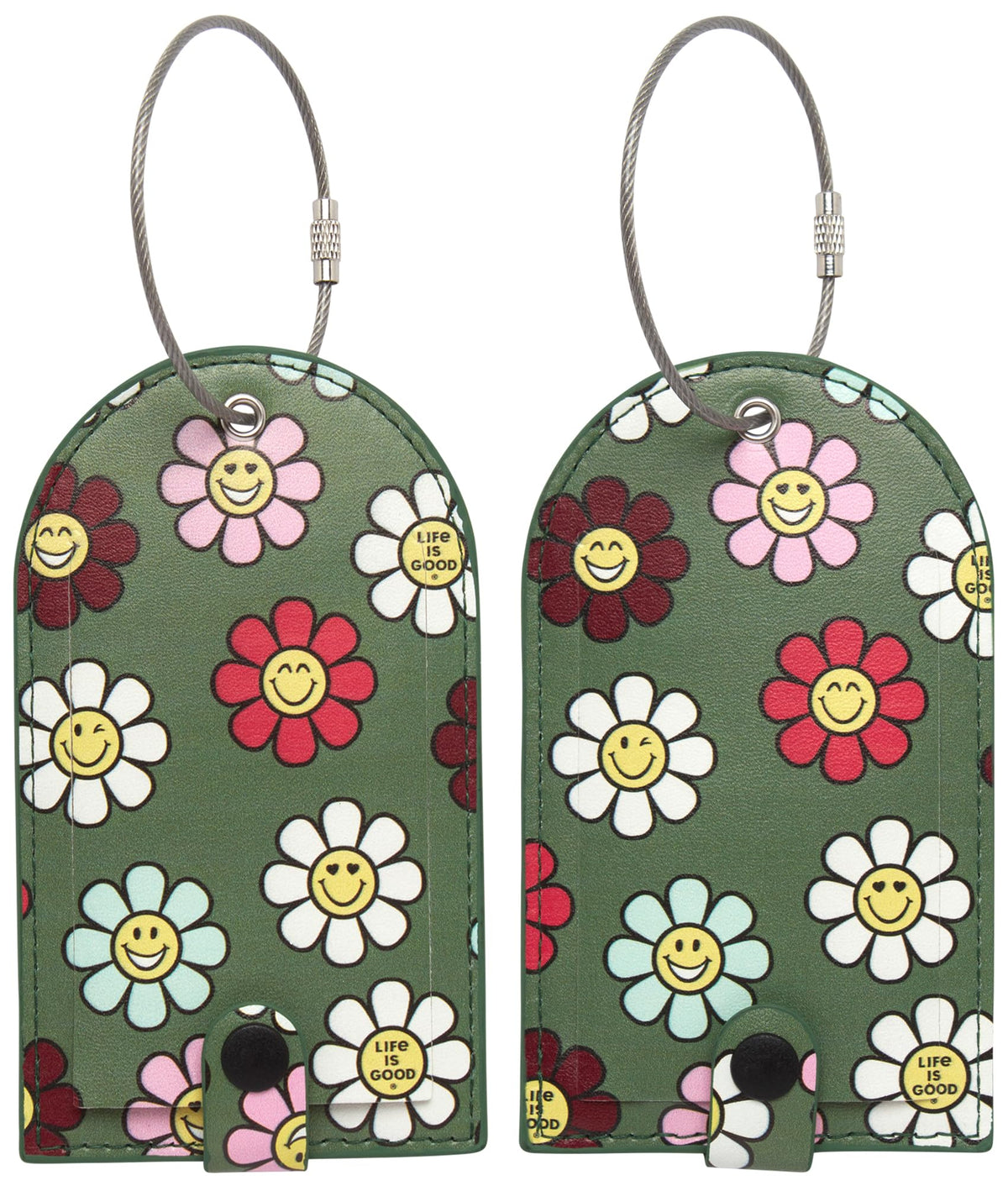 LIFE IS GOOD 2 Piece Vegan Leather Luggage Tags