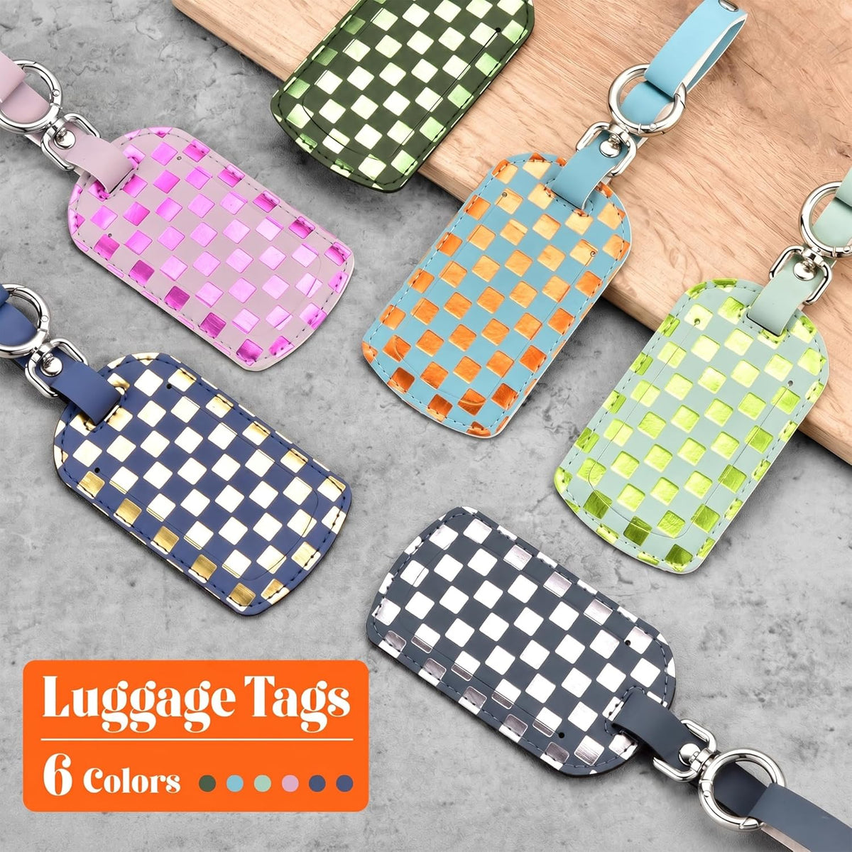 Luggage Tags for Suitcases Travel Accessories: Leather Luggage Tag 3 Pack TSA Approved Airplane Travel Essentials for Women, Bag Tags for Luggage Long Flight Must Haves Travels Gift Airport Essentials