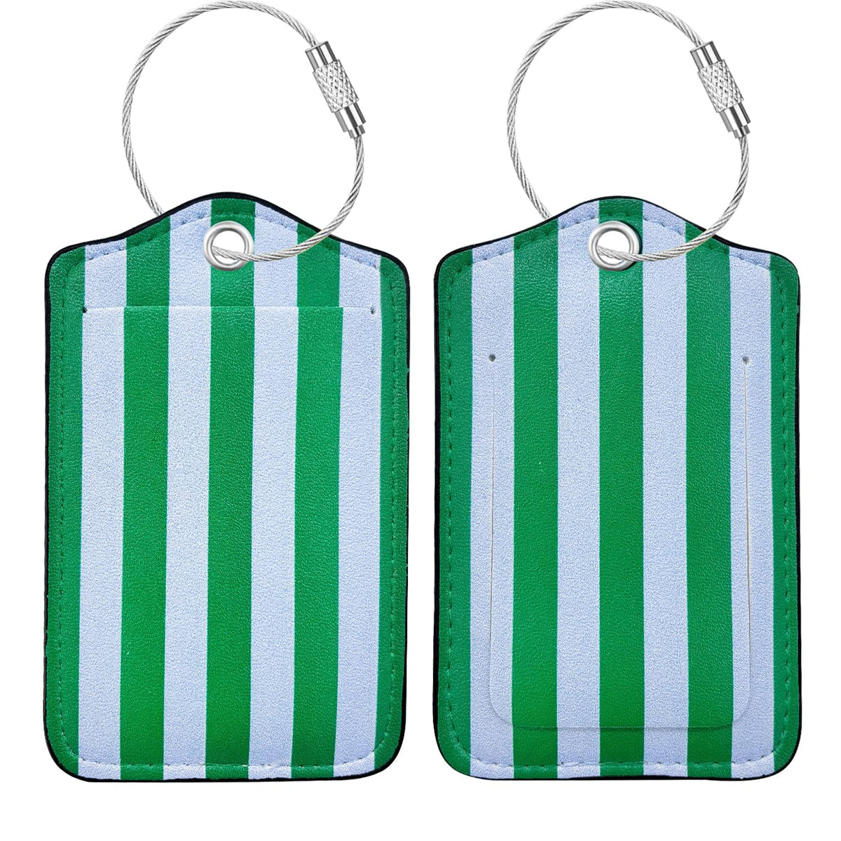 Luggage Tag, Premium Faux Leather Travel ID Tag, Stylish Suitcase Accessory