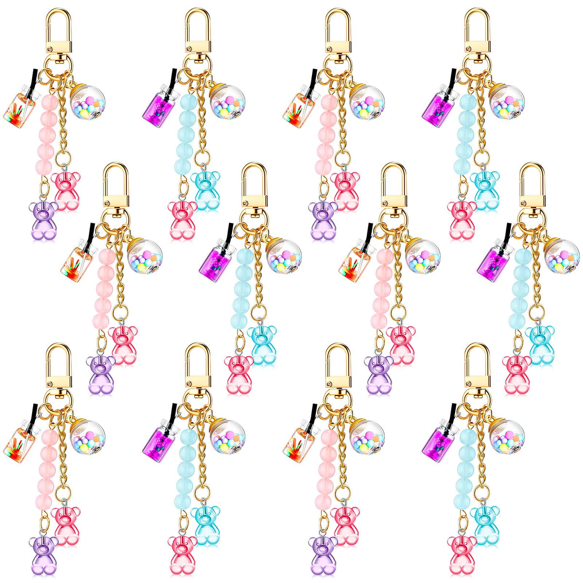 Ecally Pack Bear Keychains for Backpack Girl
