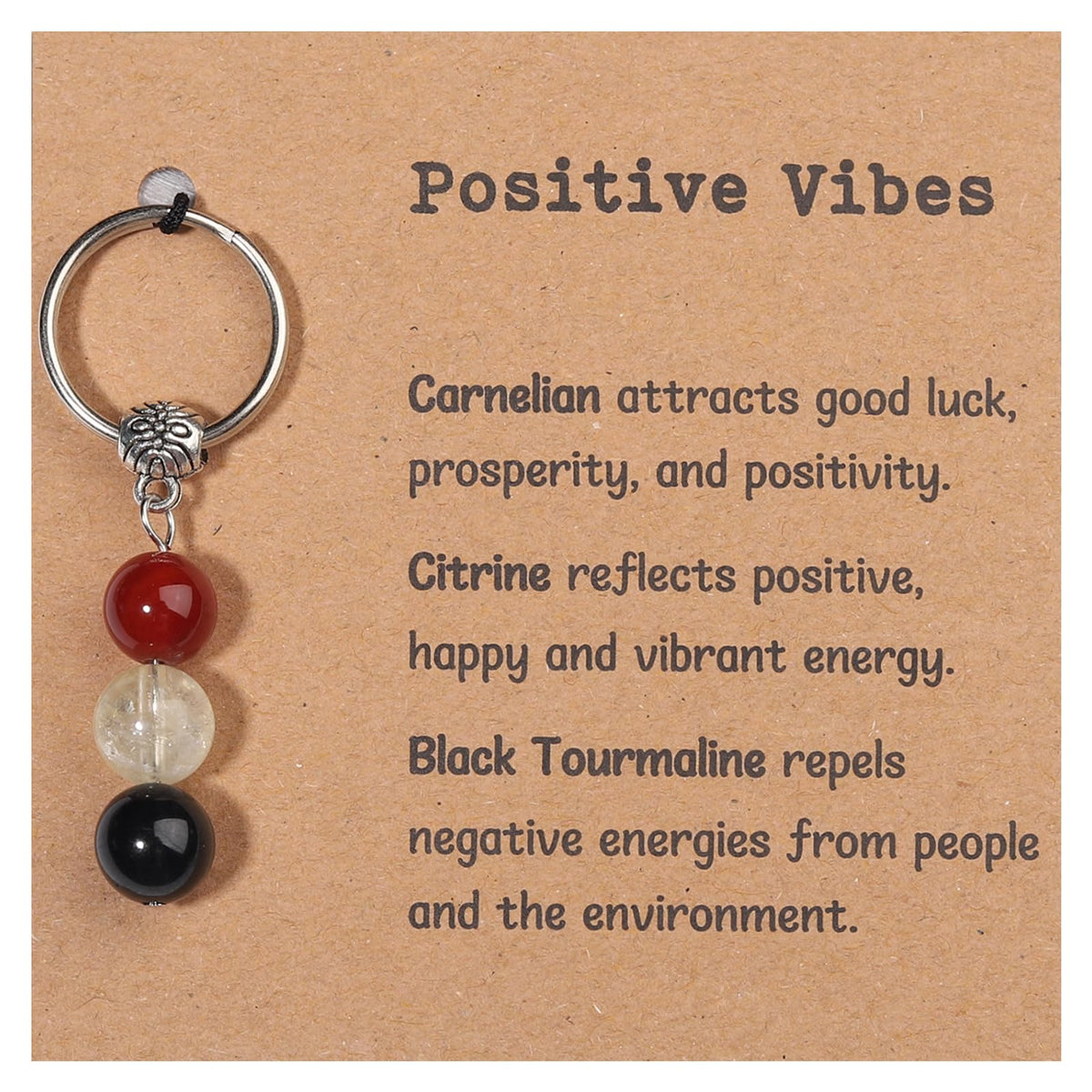 GINAZL Natural Crystals Keychain Gift for New Beginnings, New Beginnings Gifts for Coworker Anxiety Relief Keychain for Women