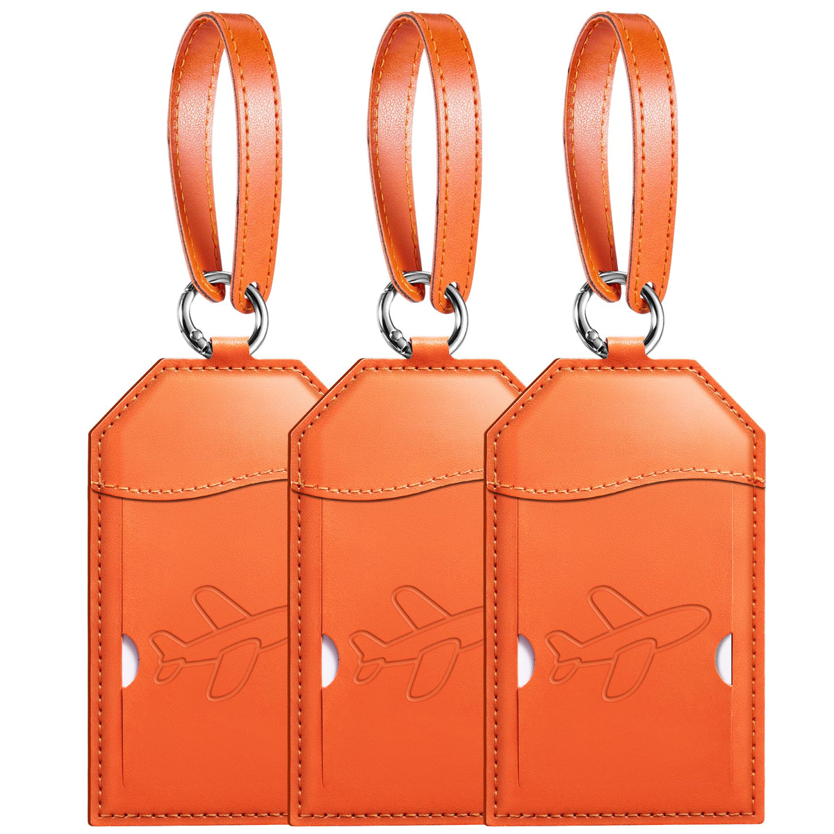 Mayski 5 Pack Luggage Tags for Suitcases Bag Tag, Black Airplane