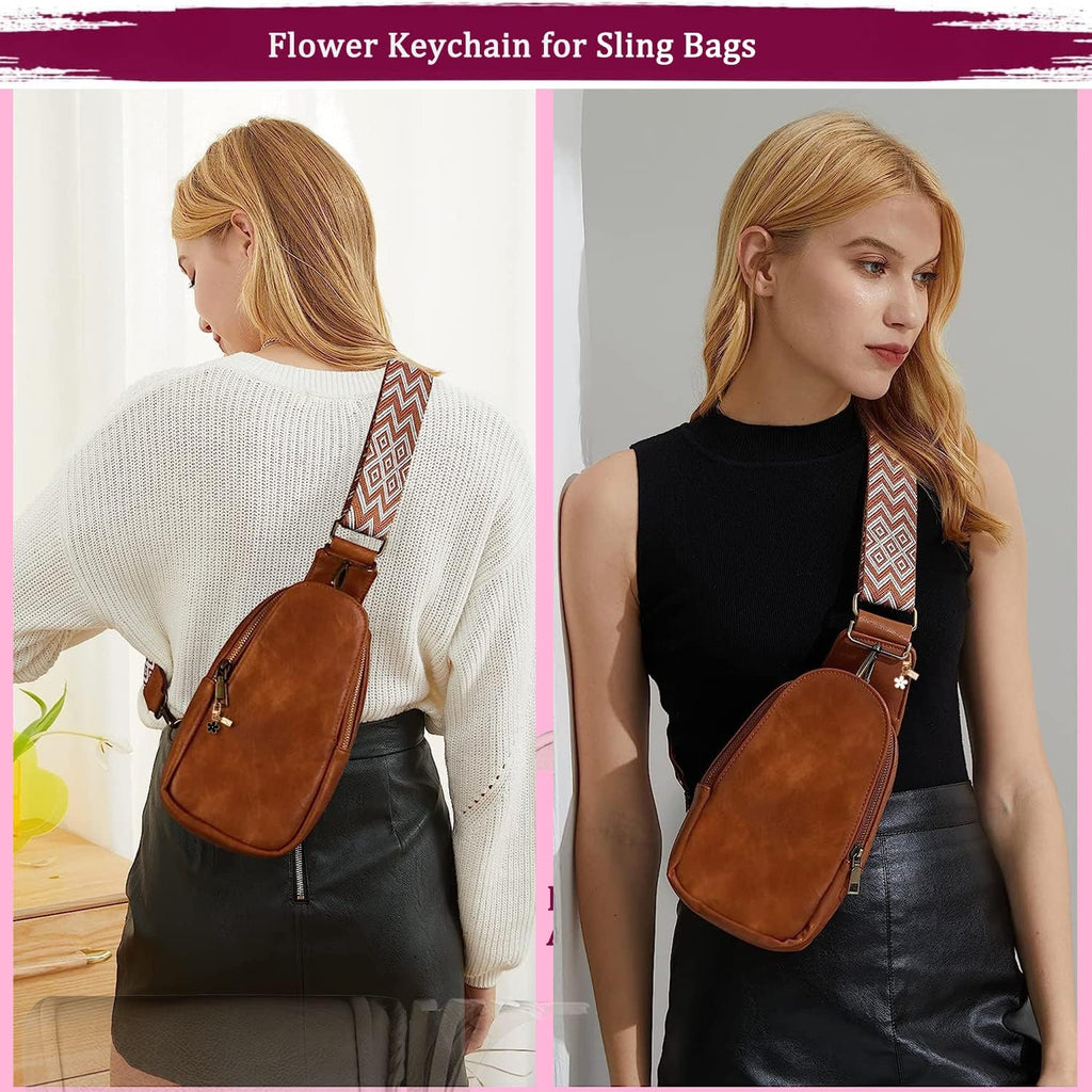 AGEN KGEN Cute Flower keychains for Women, Aesthetic Keychain Charms, Bag ＆ Purse Charms for Handbags ＆ Backpacks Accessories