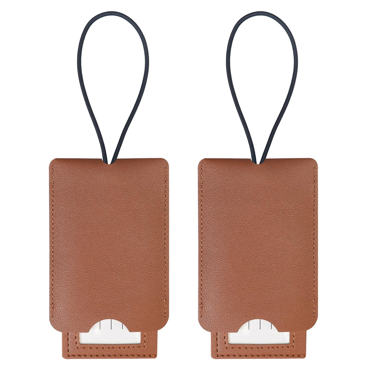 Gloppie 2 Pack Luggage Tags Suitcases Travel Tags with Privacy Cover Black