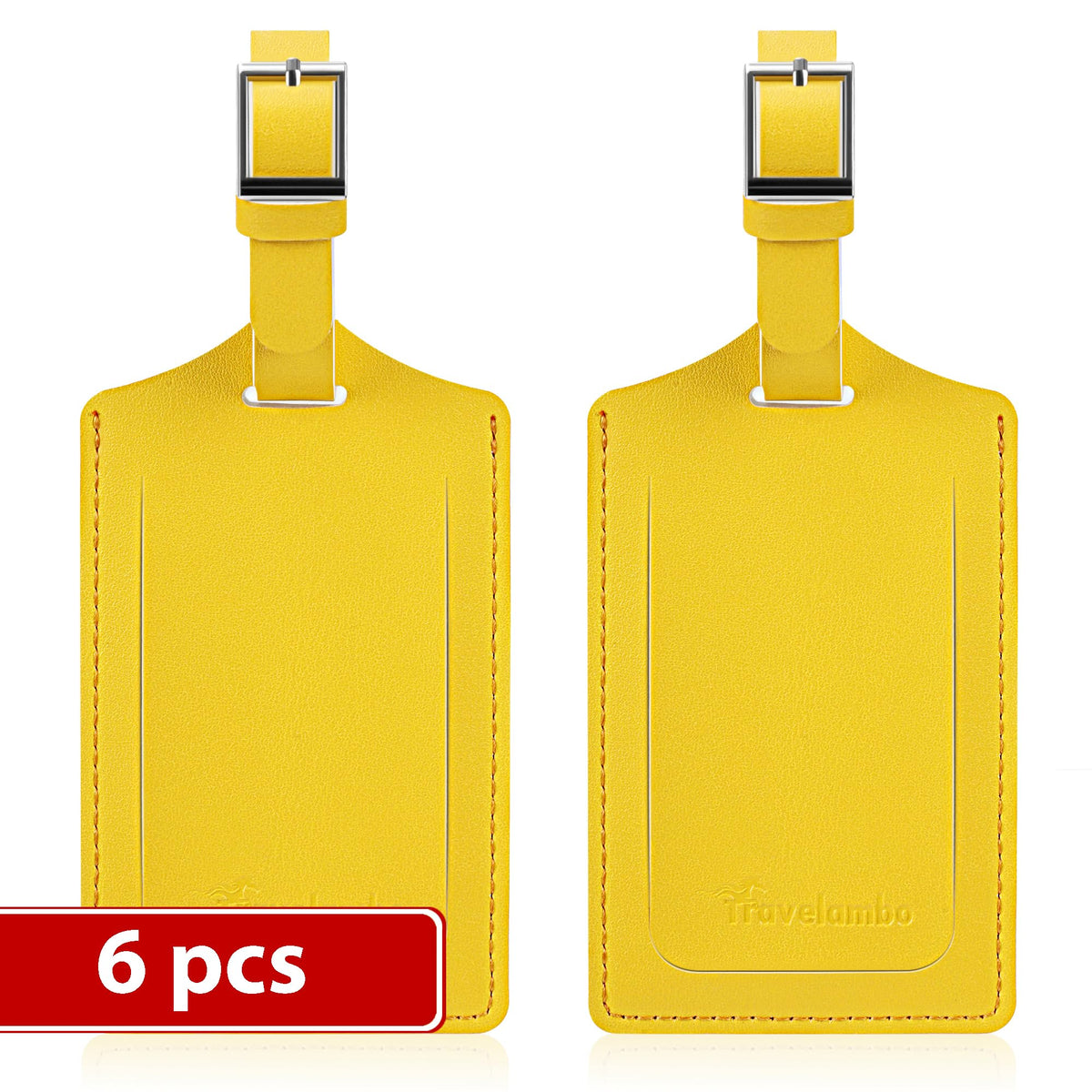 Travelambo 2 Pack Luggage Tags for Suitcases Airplane Travel Essentials