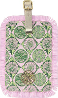 Lilly Pulitzer Luggage Tag with Ruffle Trim, Tropical Tiles