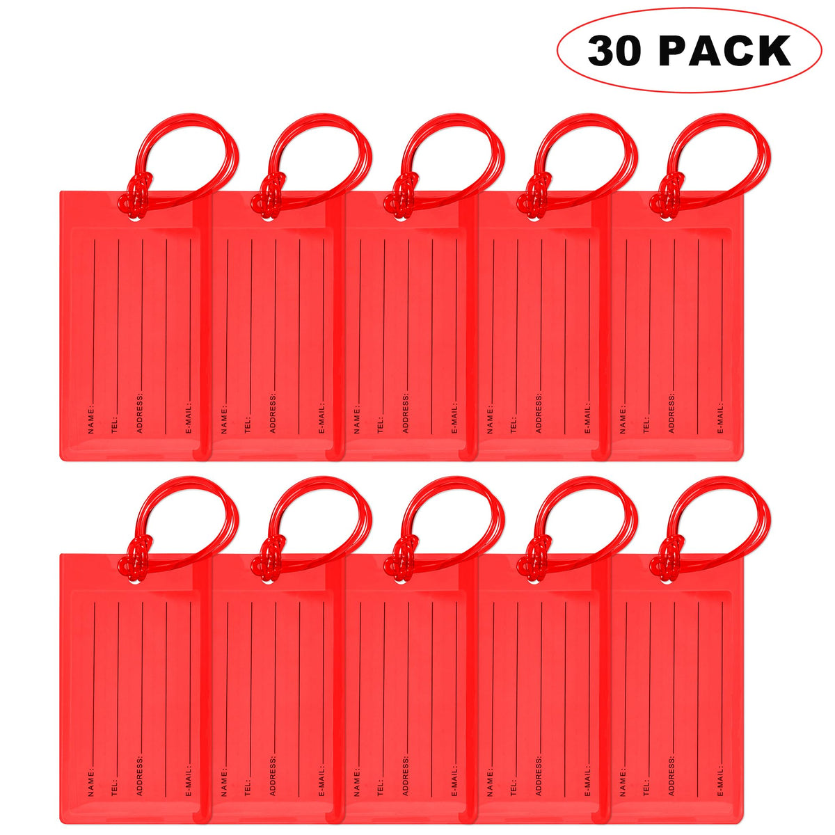 10 Pack Luggage Tags for Suitcases, Airplane Travel Essentials