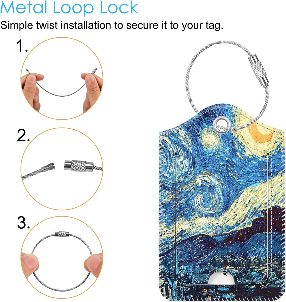 Fintie Luggage Tags Privacy Cover ID Label for Travel Bag Suitcase