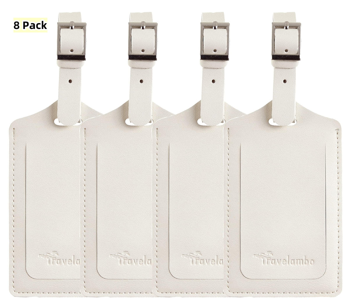 Travelambo Luggage Tags for Suitcases PU Leather Travel Tags Bag Tags Privacy Protection Travel Essentials