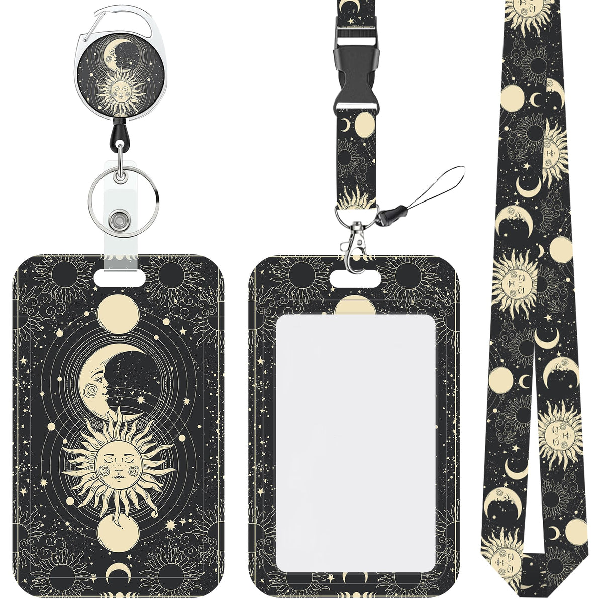 Cartoon Mushrooms Chickens Lanyards for ID Badges Retractable Removable Neck Lanyard with Badge Reel Vertical ID Work Badge Holder for Badge Holder Nurse Office Teacher