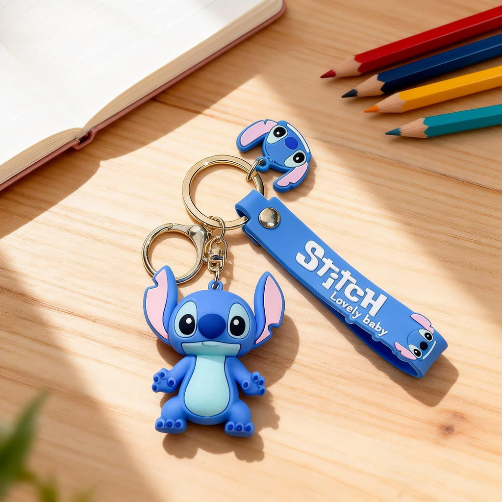 Cute Cartoon Keychain - Kawaii Wristlet Key Chain for Backpacks & Car Charms Accessories