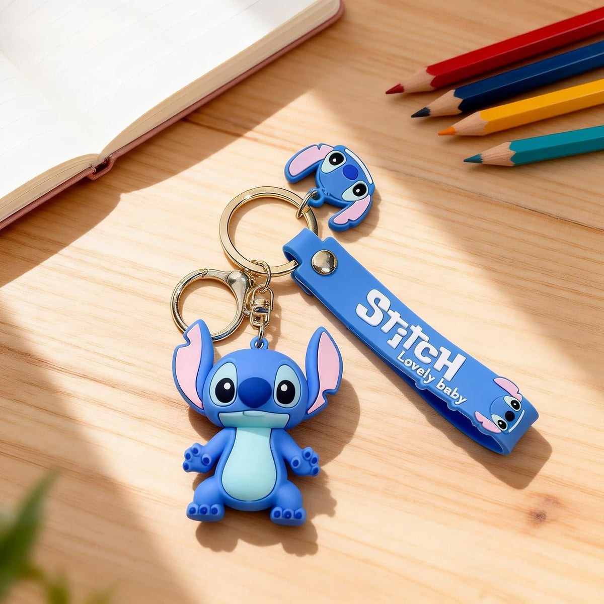 Cute Cartoon Keychain - Kawaii Wristlet Key Chain for Backpacks & Car Charms Accessories