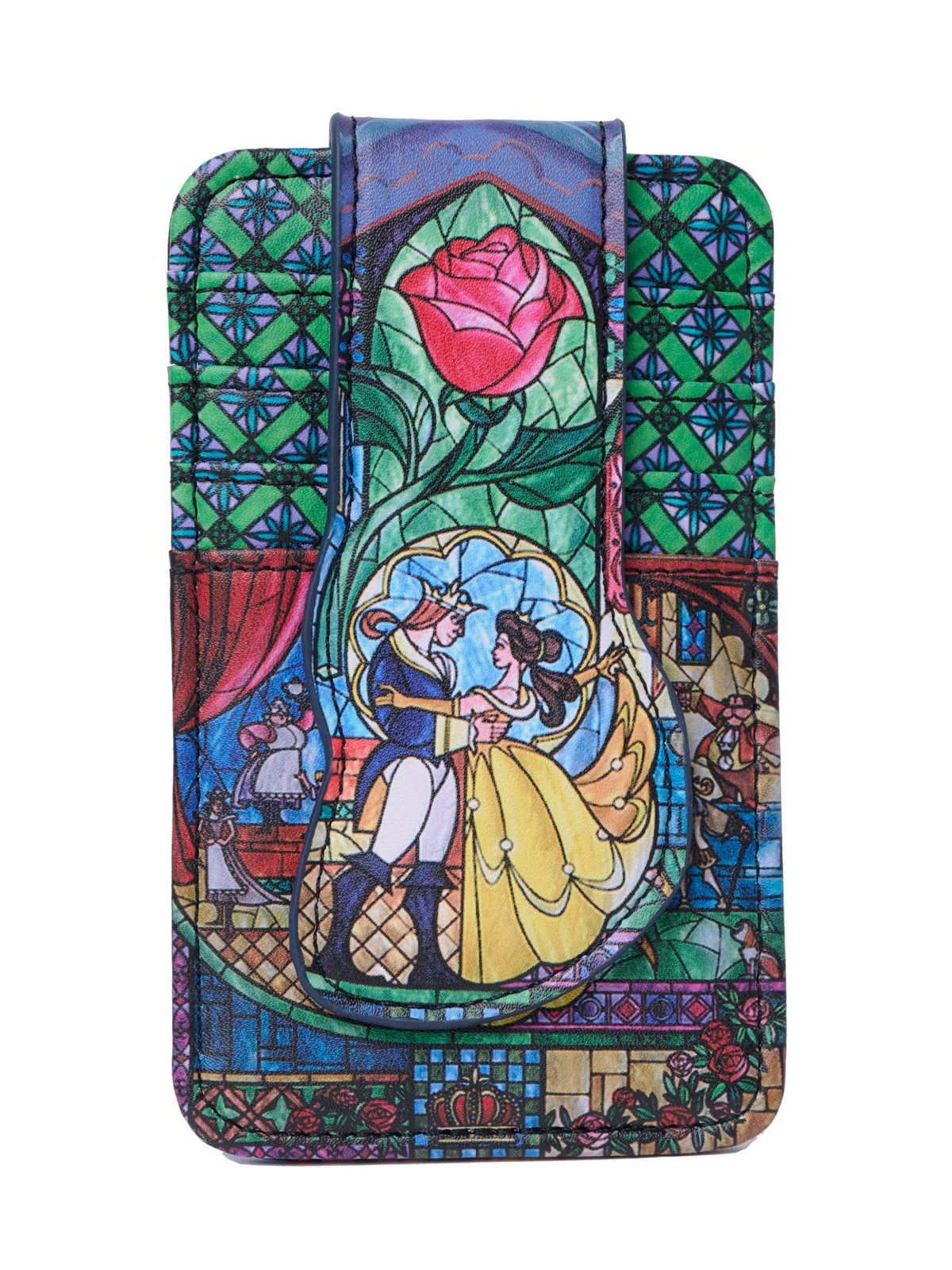 Disney Card Holder Women Slim Compact Wallet Small (Stitch Blue)