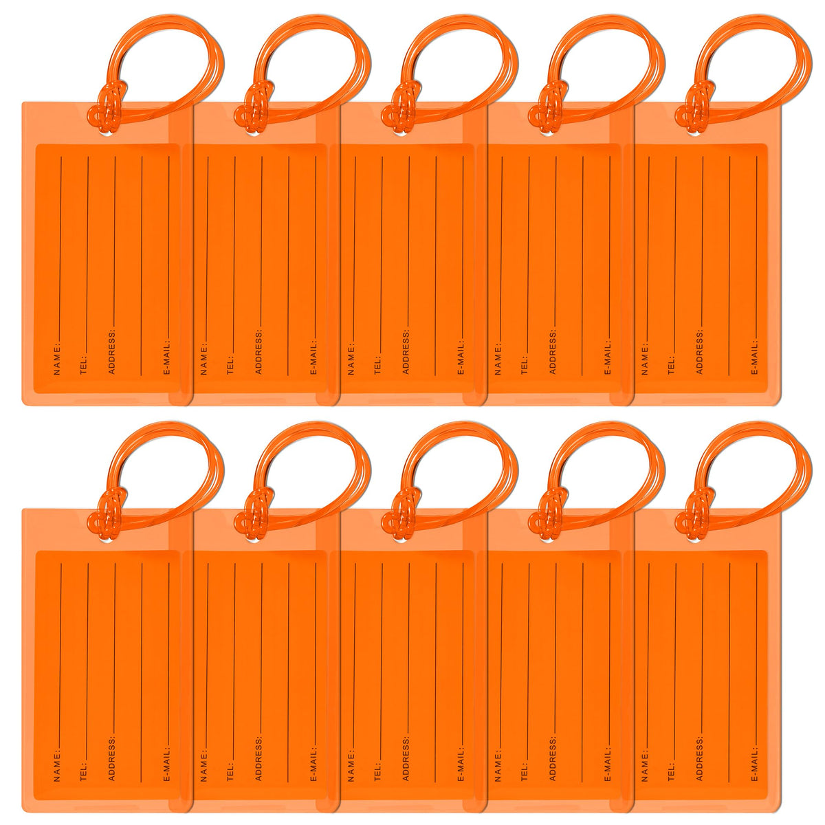10 Pack Luggage Tags for Suitcases, Airplane Travel Essentials