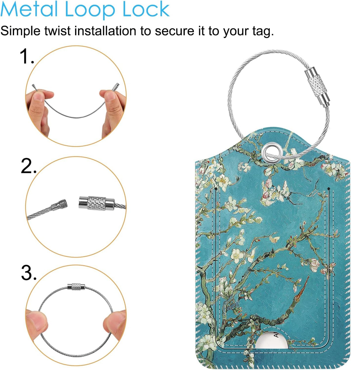 Fintie Luggage Tags Privacy Cover ID Label for Travel Bag Suitcase