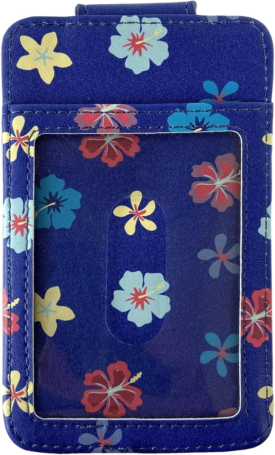 Disney Card Holder Women Slim Compact Wallet Small (Stitch Blue)