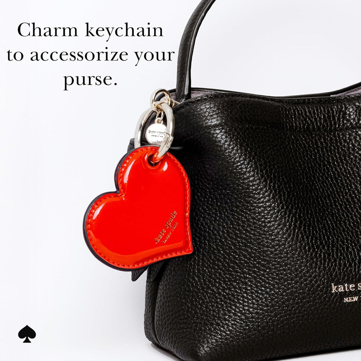 kate spade new york AirTag Charm Keychain - Heart-Shaped AirTag Holder