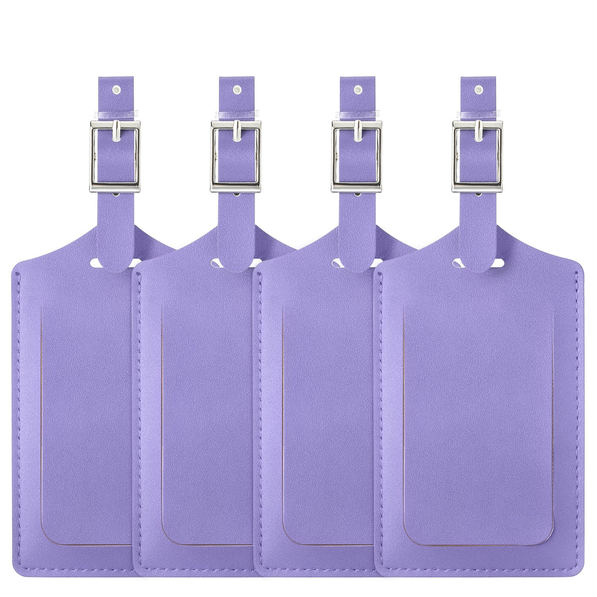 Travelambo Luggage Tags for Suitcases PU Leather Travel Tags Bag Tags Privacy Protection Travel Essentials