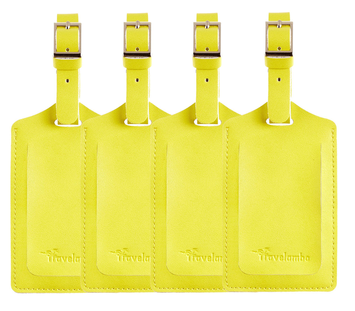 Travelambo Luggage Tags for Suitcases PU Leather Travel Tags Bag Tags Privacy Protection Travel Essentials