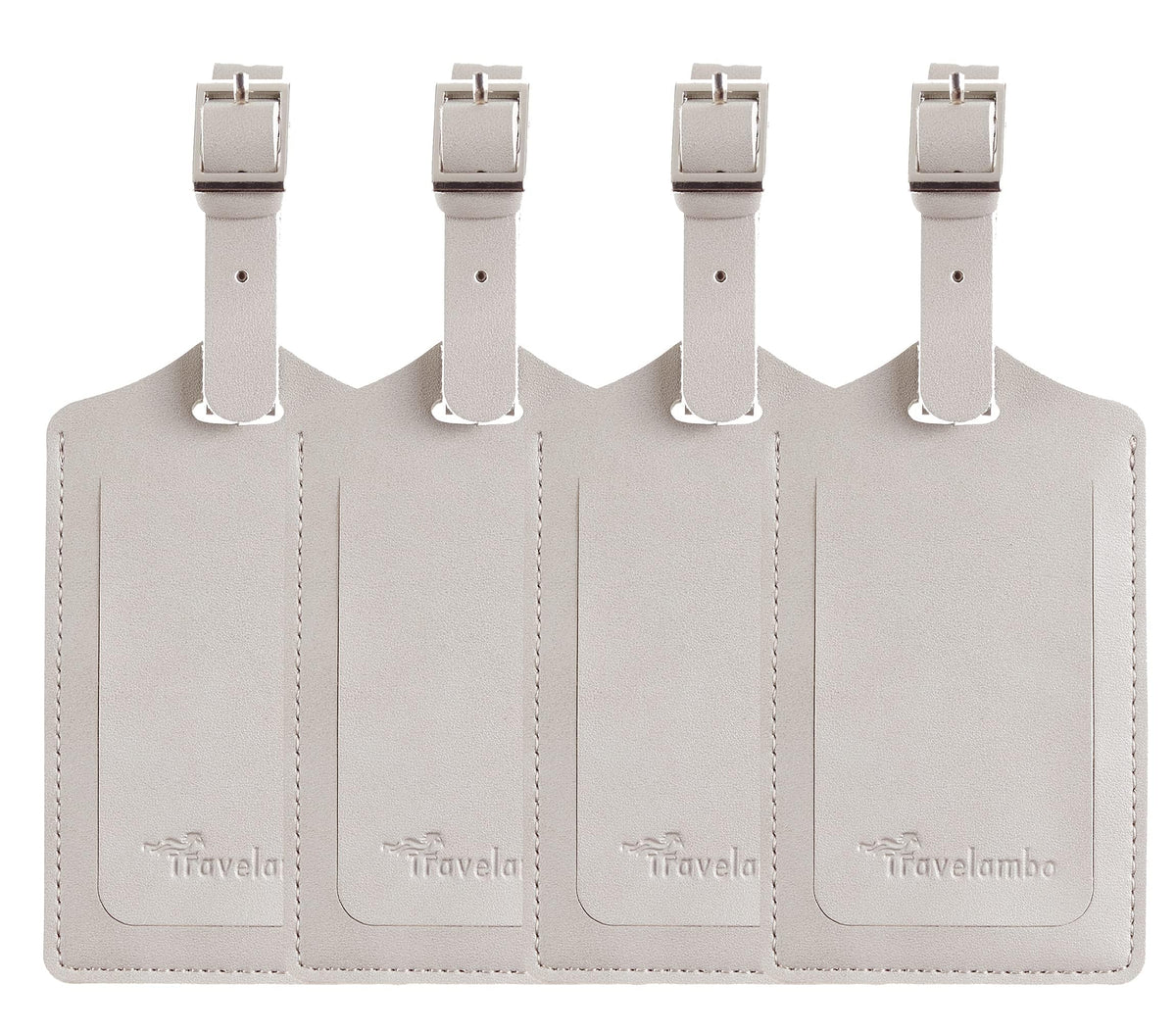 Travelambo Luggage Tags for Suitcases PU Leather Travel Tags Bag Tags Privacy Protection Travel Essentials