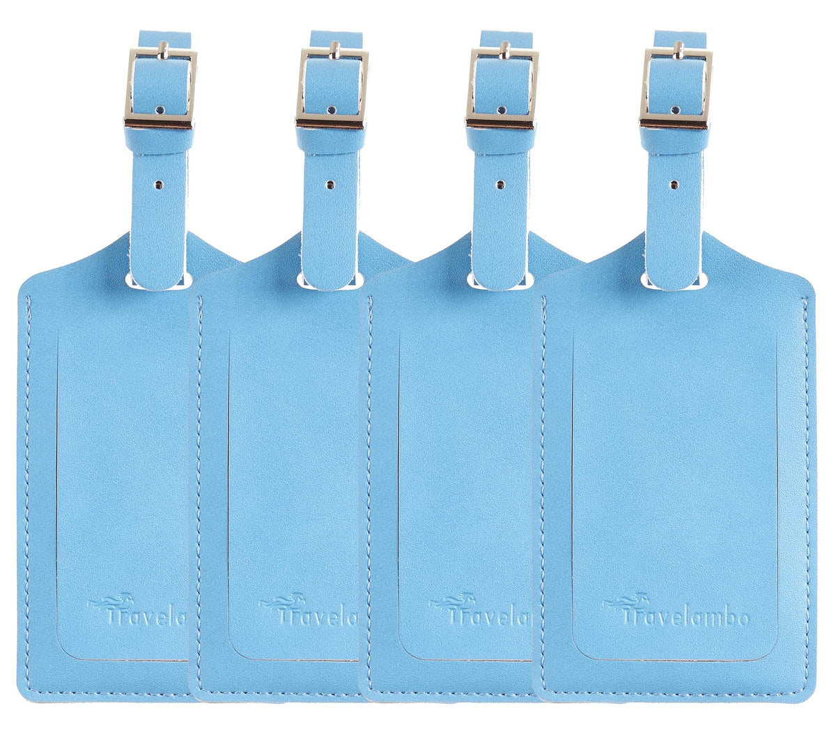 Travelambo Luggage Tags for Suitcases PU Leather Travel Tags Bag Tags Privacy Protection Travel Essentials
