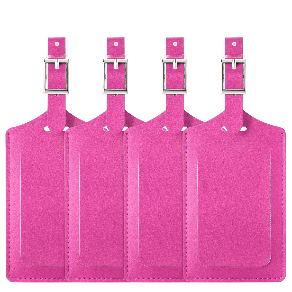 Travelambo Luggage Tags for Suitcases PU Leather Travel Tags Bag Tags Privacy Protection Travel Essentials