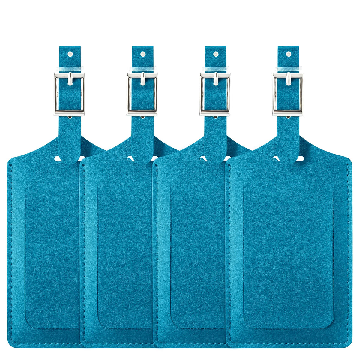 Travelambo Luggage Tags for Suitcases PU Leather Travel Tags Bag Tags Privacy Protection Travel Essentials