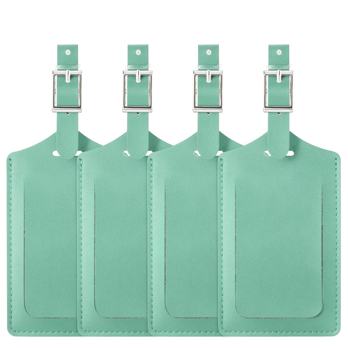 Travelambo Luggage Tags for Suitcases PU Leather Travel Tags Bag Tags Privacy Protection Travel Essentials