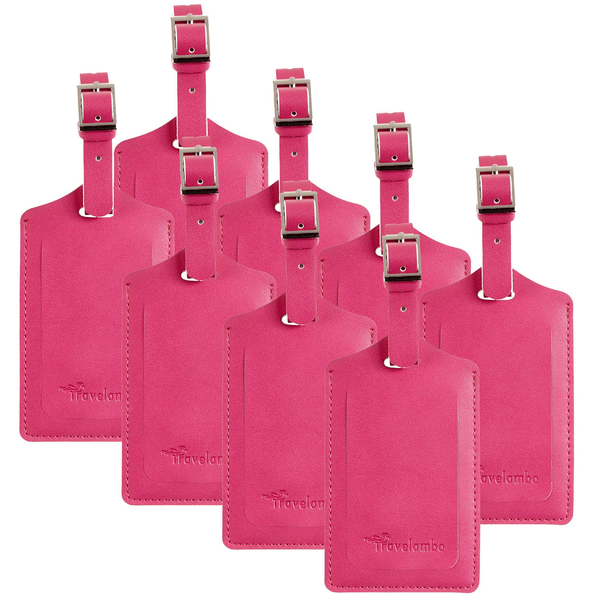 Travelambo 8 Pack Luggage Tags for Suitcases Airplane Travel Essentials