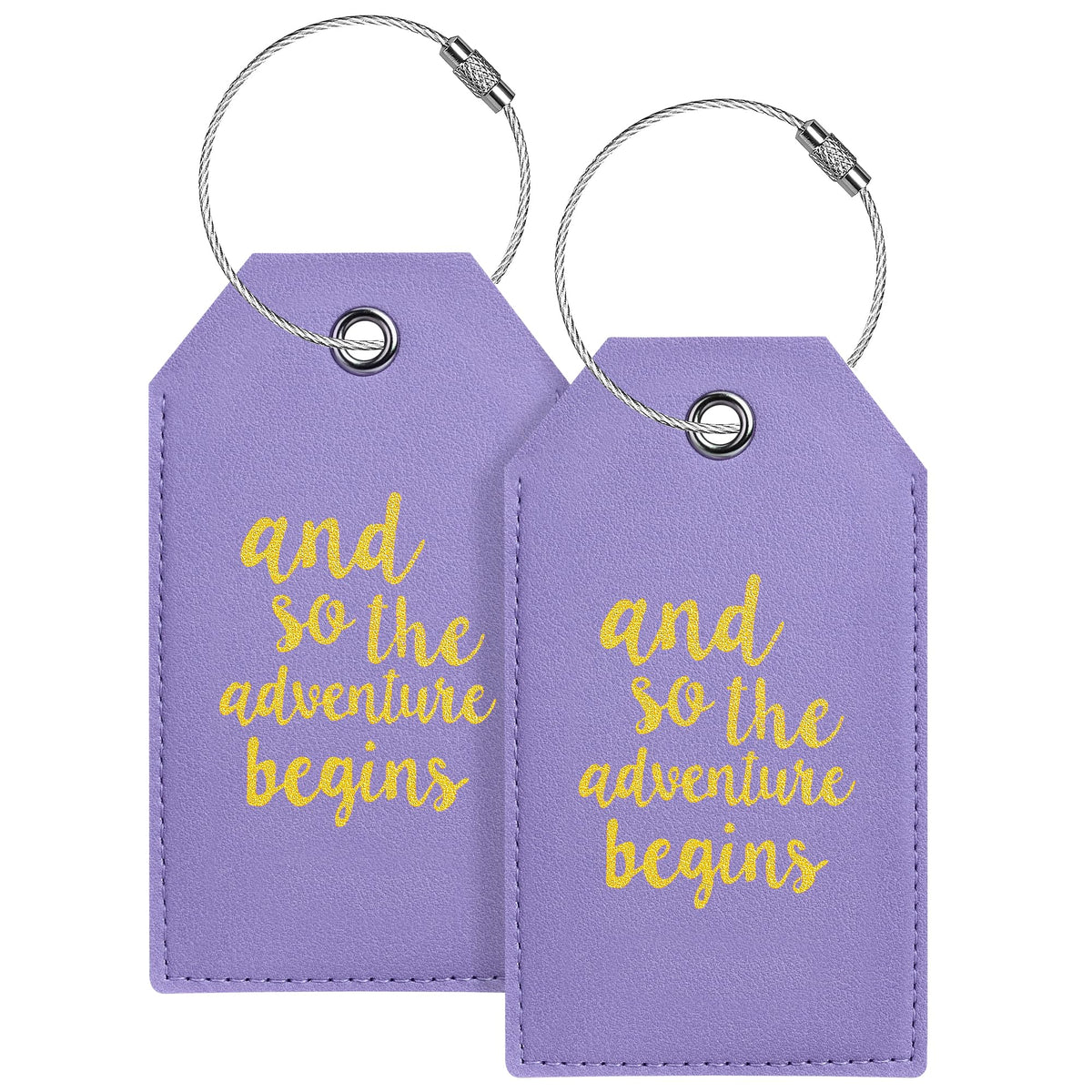 Luggage Tag & Personalized Luggage Tags for Suitcases Leather Bag Tags for Backpacks Handbag School Instrument with Name ID Label Travel Essentials, Unique Fun Pink Baggage Tags 2 Pack