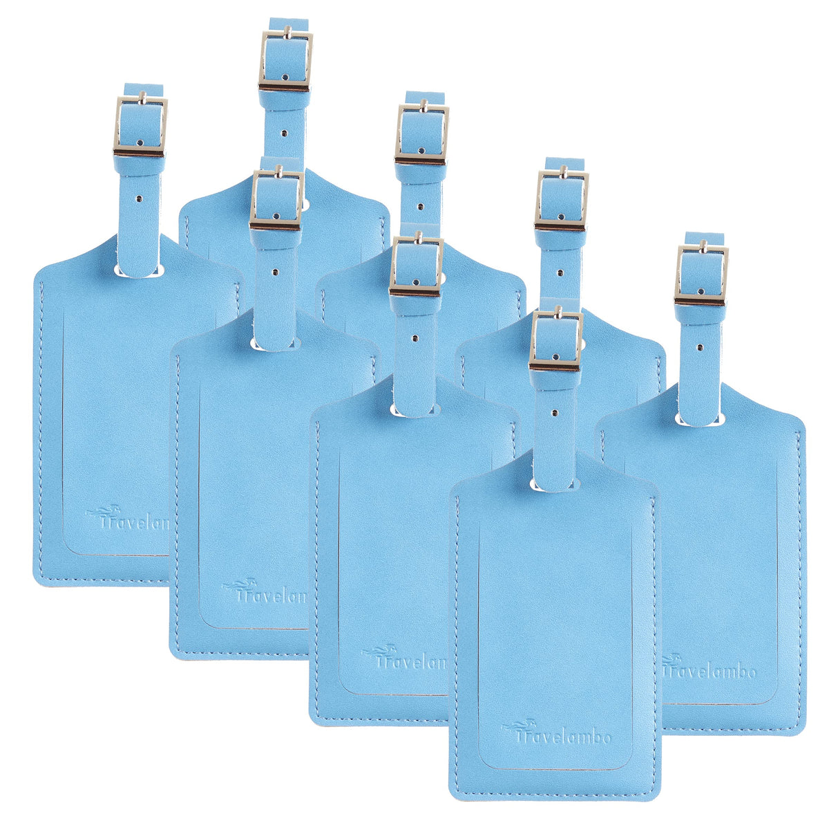 Travelambo 8 Pack Luggage Tags for Suitcases Airplane Travel Essentials