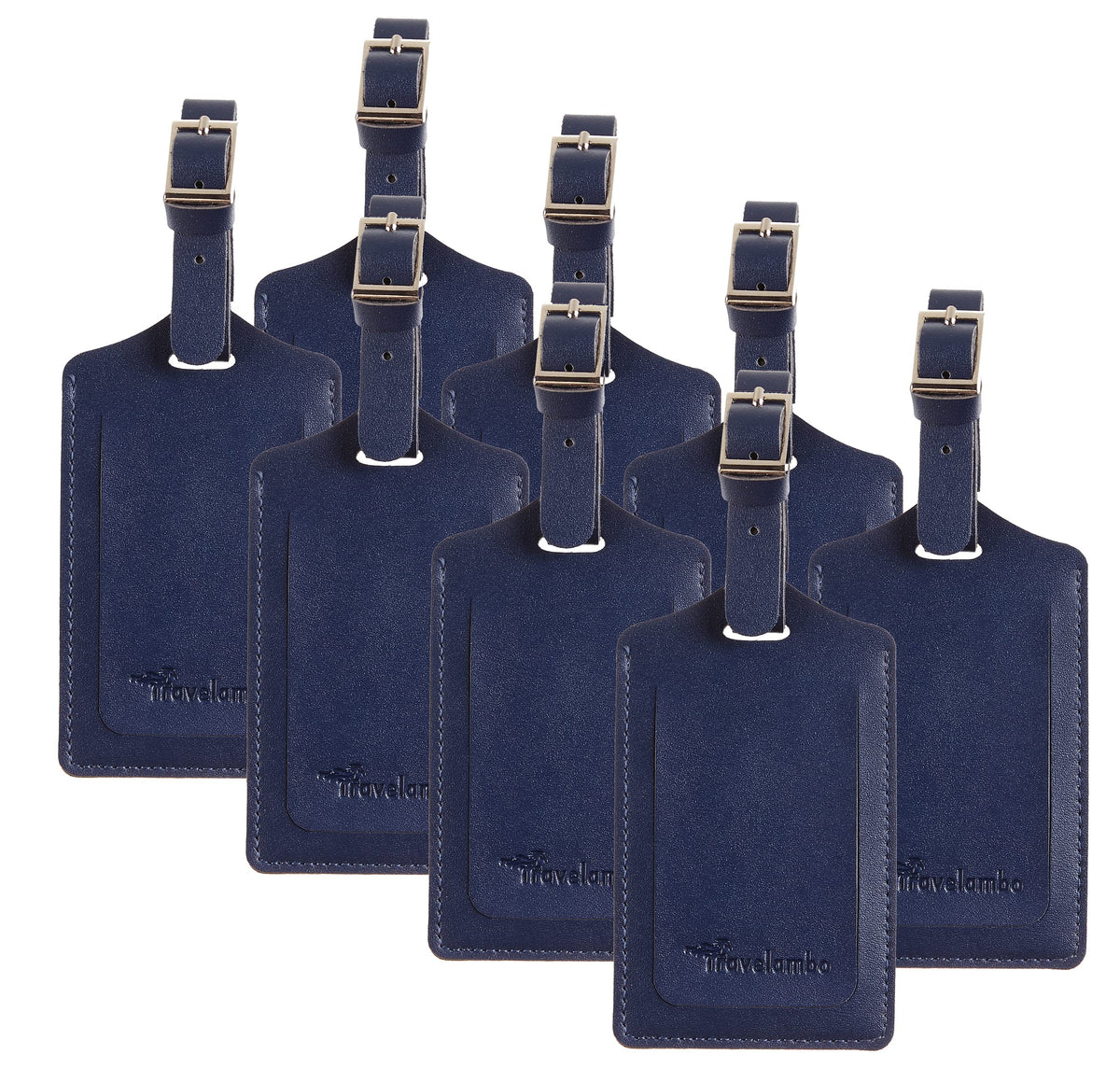 Travelambo 8 Pack Luggage Tags for Suitcases Airplane Travel Essentials