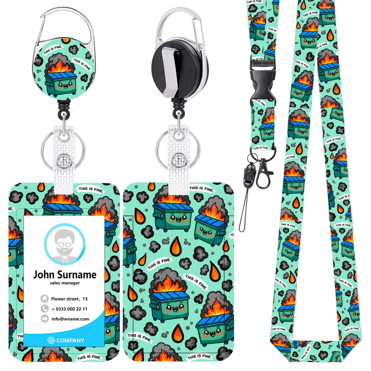 Funny Banana Badge Reel and Lanyard Set for Women, Retractable Badge Holder with Vertical ID Card Holder, Cute Cartoon Fruit Design, Fun Office Accessories Gift