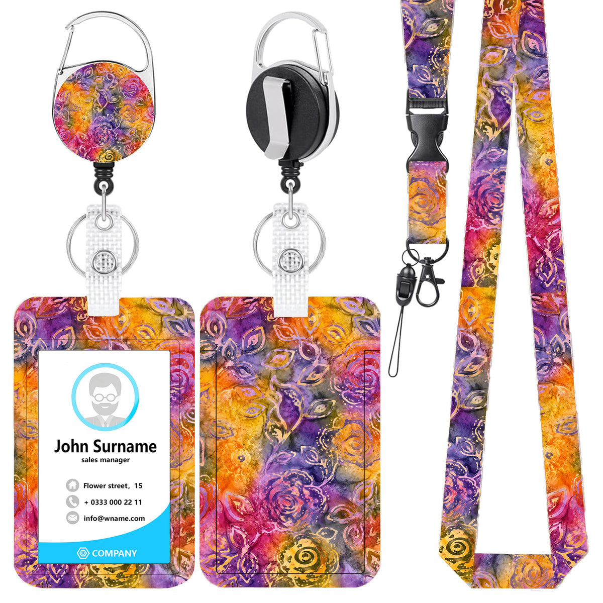 Funny Banana Badge Reel and Lanyard Set for Women, Retractable Badge Holder with Vertical ID Card Holder, Cute Cartoon Fruit Design, Fun Office Accessories Gift