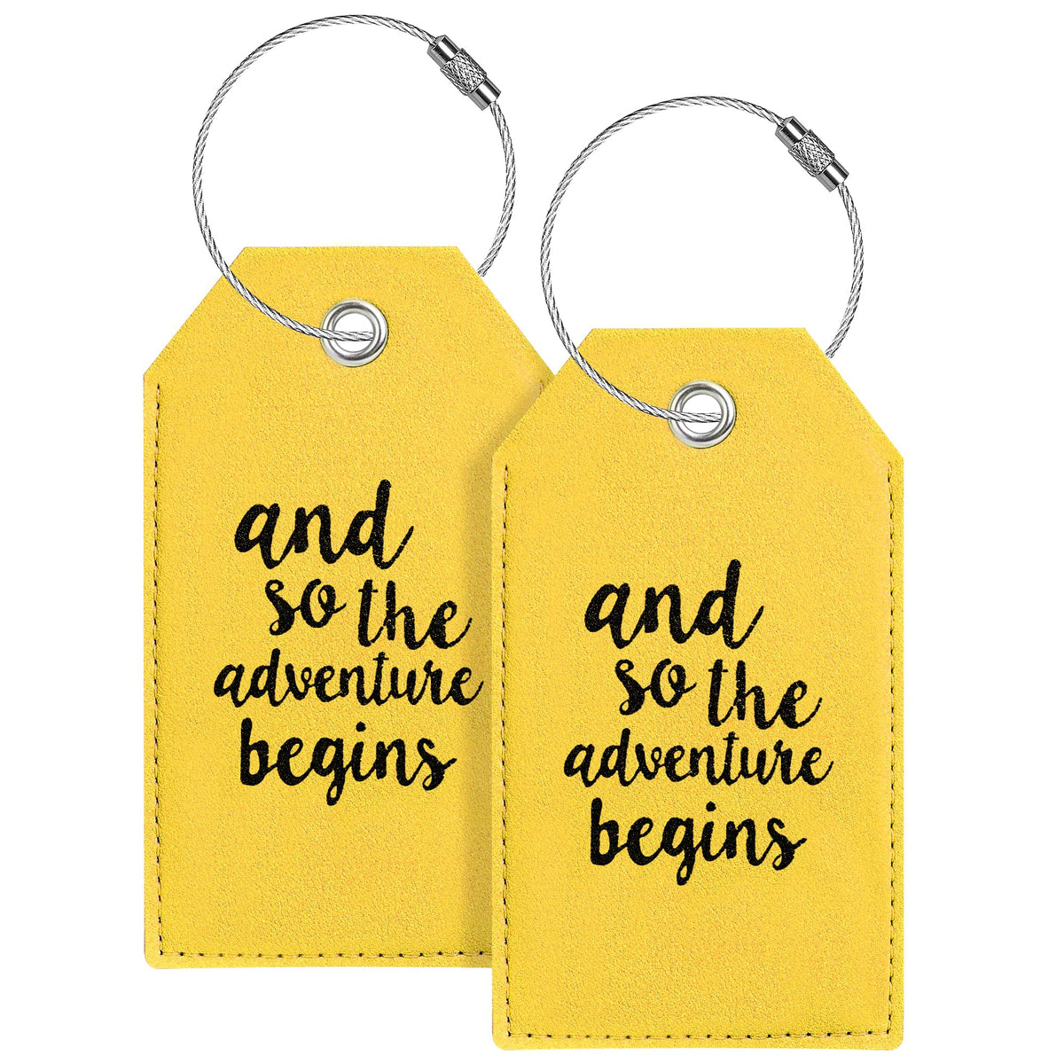 Luggage Tag & Personalized Luggage Tags for Suitcases Leather Bag Tags for Backpacks Handbag School Instrument with Name ID Label Travel Essentials, Unique Fun Pink Baggage Tags 2 Pack