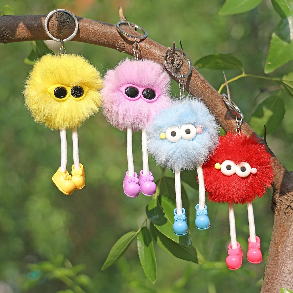 OMyFav 24 PCs Party Favors Keychains - Plush Backpack Keychain Bulk Kids Keychain Cute for Birthday Party Favors for Kids 8-12 Back to School Gifts for Students Classroom Prizes Elementary