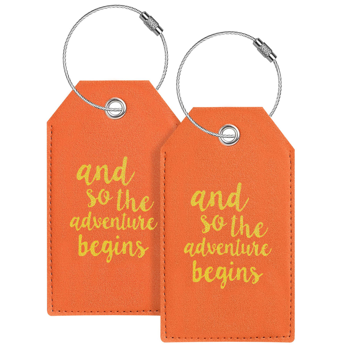 Luggage Tag & Personalized Luggage Tags for Suitcases Leather Bag Tags for Backpacks Handbag School Instrument with Name ID Label Travel Essentials, Unique Fun Pink Baggage Tags 2 Pack