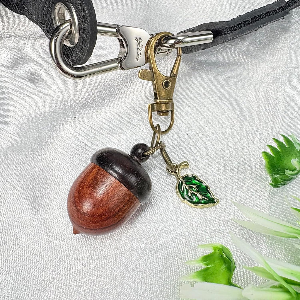 YTYAB Acorn Canister Pill Keychain,Small Portable Organizer Bag Charms