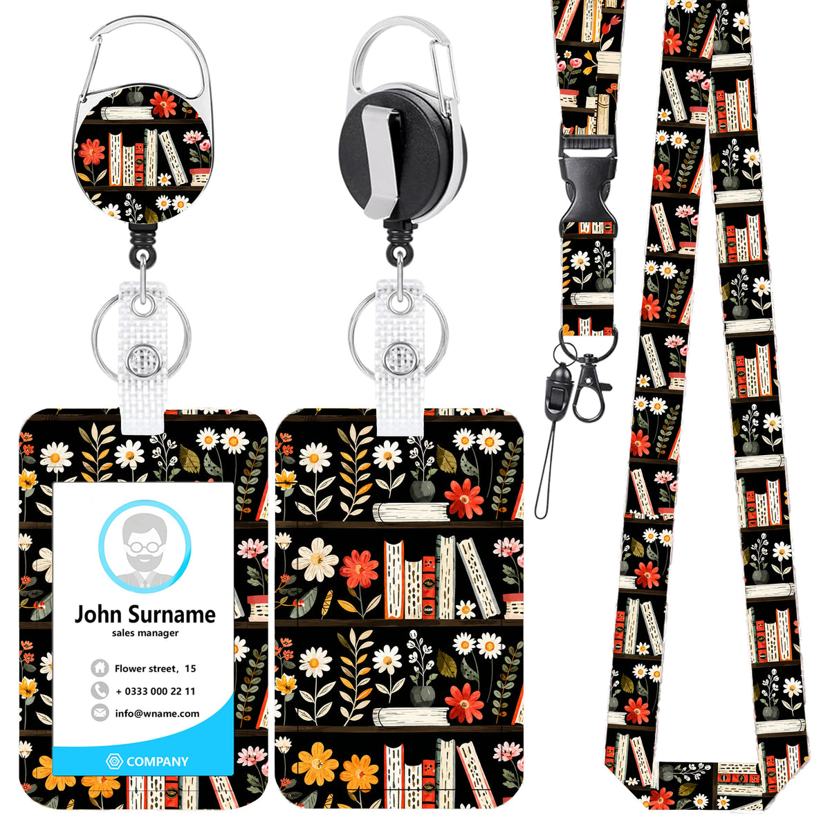 Funny Banana Badge Reel and Lanyard Set for Women, Retractable Badge Holder with Vertical ID Card Holder, Cute Cartoon Fruit Design, Fun Office Accessories Gift