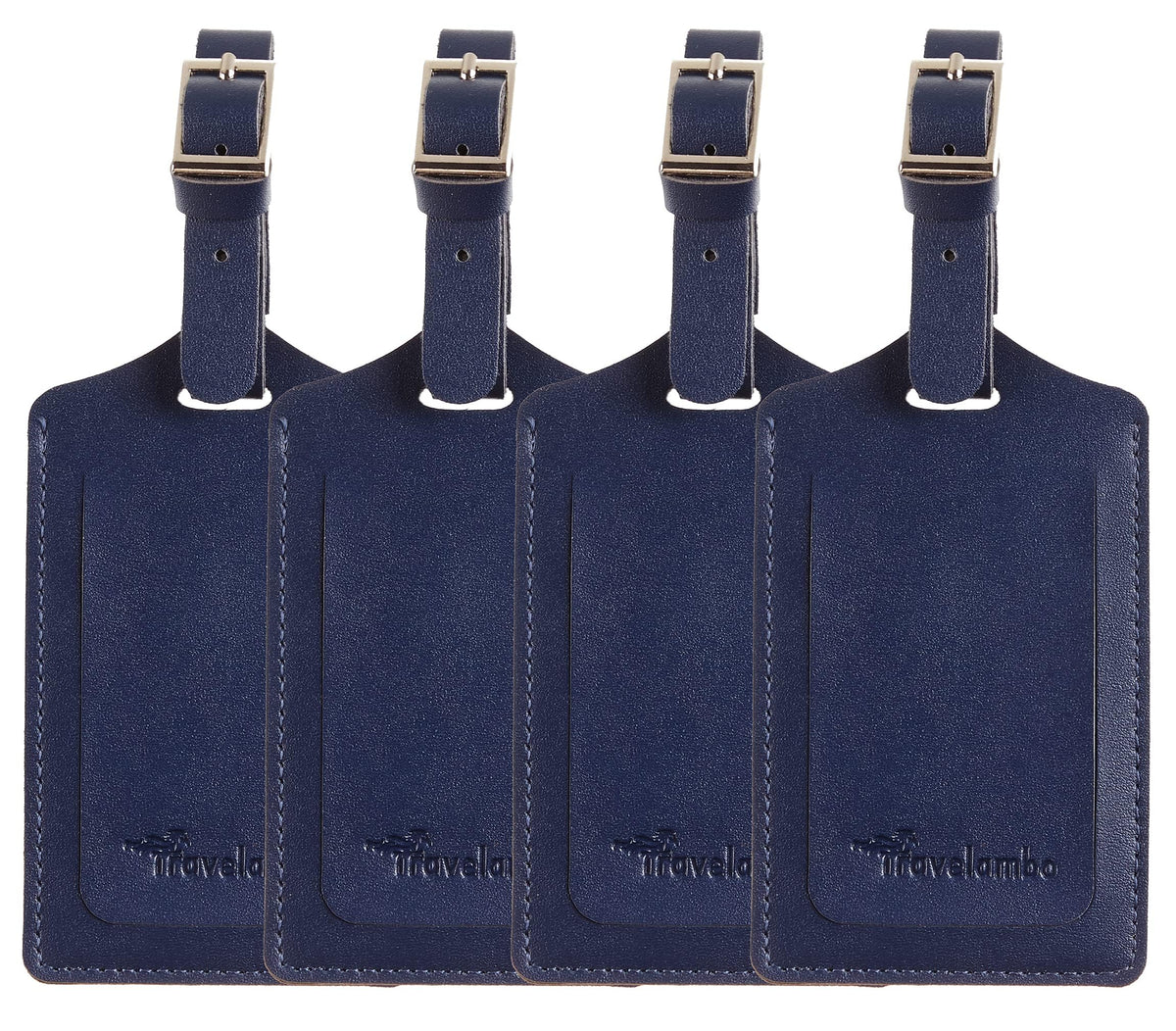 Travelambo Luggage Tags for Suitcases PU Leather Travel Tags Bag Tags Privacy Protection Travel Essentials